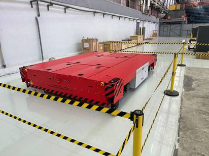 AGV платформы для авиационного завода, г/п 7 т