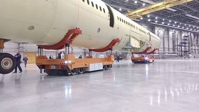 AGV платформы для авиационного завода